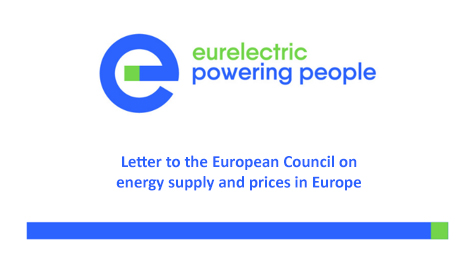Letter to the European Council on energy supply and prices in Europe